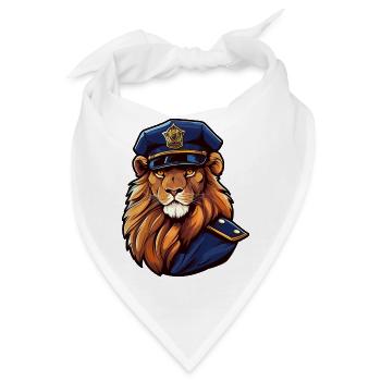 Polizei Löwin - Bandana - Weiß - Vorne