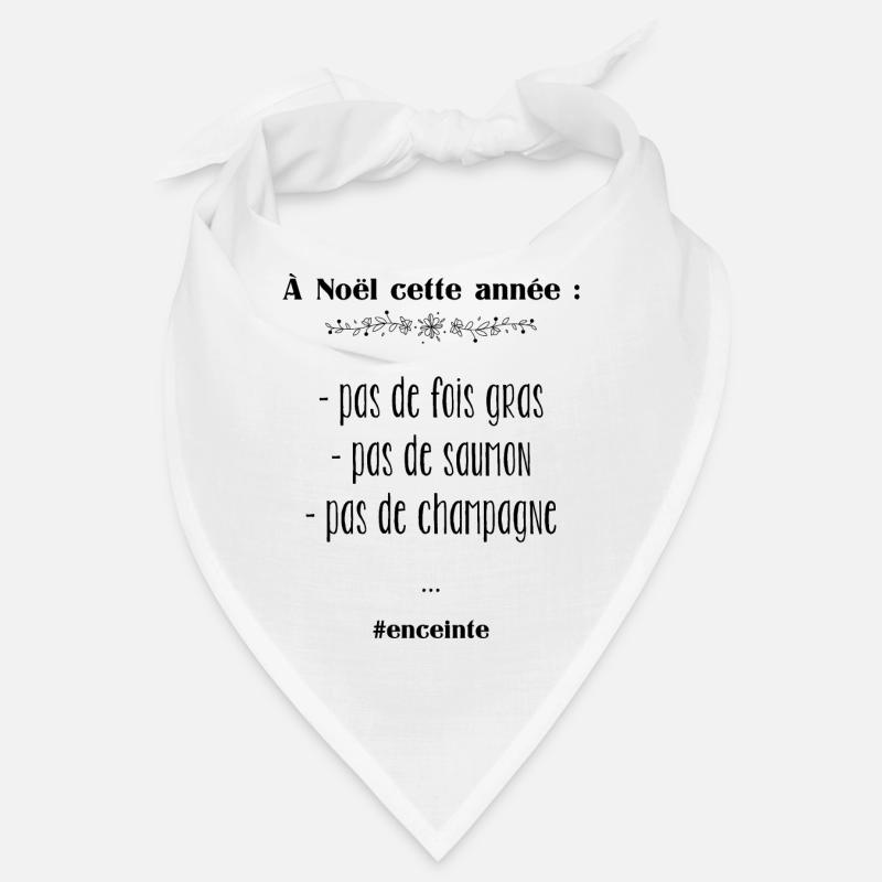 Enceinte noel - Bandana - blanc