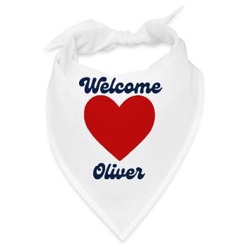 Oliver willkommen - Bandana - Weiß - Vorne