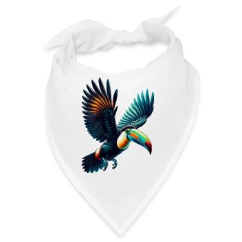 Tukan Papagei Vogel Kanarienvogel Paradiesvogel - Bandana - Weiß - Vorne