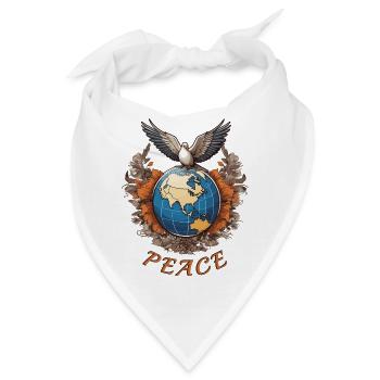 Frieden auf Planet Erde - Bandana - Weiß - Vorne