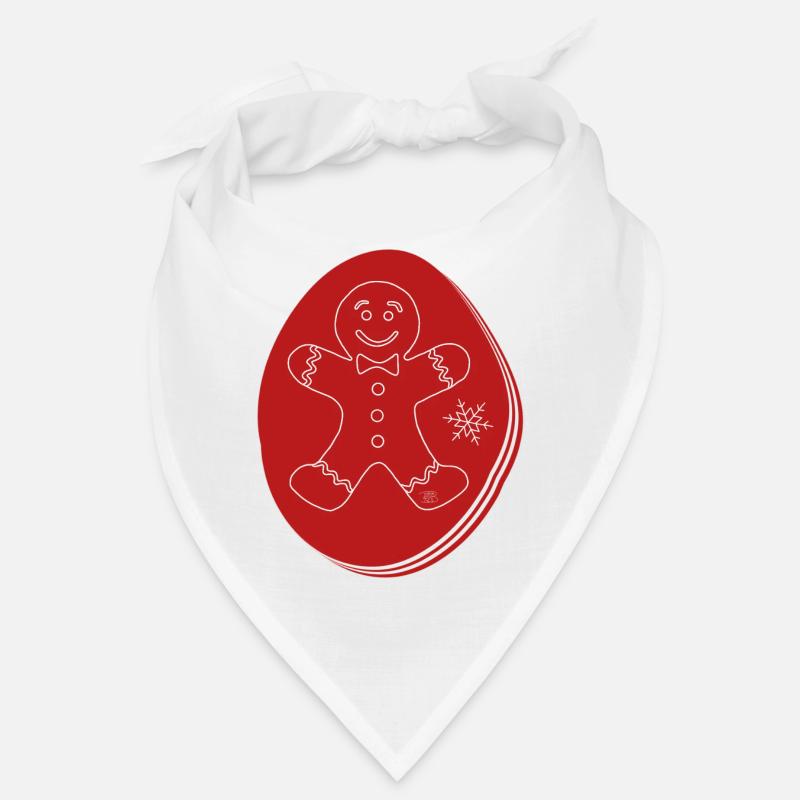 "Biscuit", boho line art design, series "Xmas" Bandana