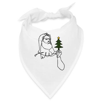 Weihnachten mit Tell - Bandana - Weiß - Vorne