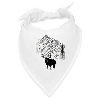 Moderne Natur - Bandana - Weiß - Vorne