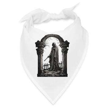 Grabstein / Erinnerung / Ruhe / Unvergessen / tot - Bandana - Weiß - Vorne