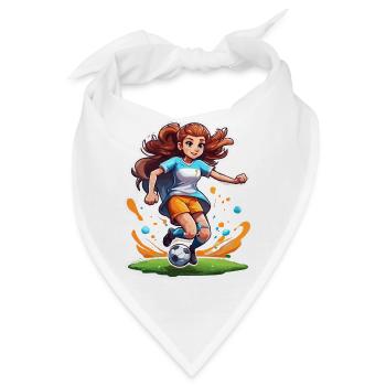 Fußballerin / Sport / Fußballplatz / Verein / FC - Bandana - Weiß - Vorne