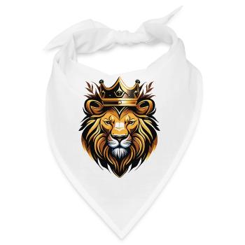 Löwe Gold - Bandana - Weiß - Vorne