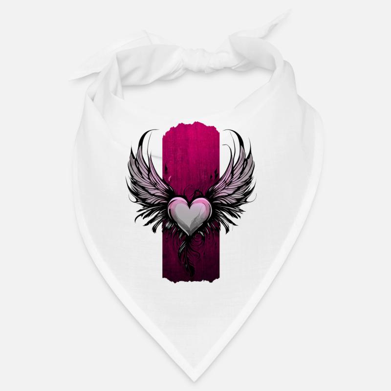 Étreinte céleste : Cœur ailé de la Saint-Valentin Bandana