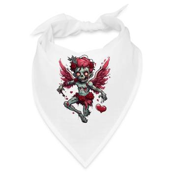 Amor / Liebe / Pfeil / Herz / Valentinstag - Bandana - Weiß - Vorne