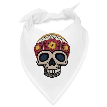 Pirat - Totenkopf - Rebell - Bandana - Weiß - Vorne