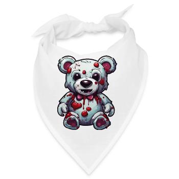 Teddybär / Kuscheltier / Stofftier / Geschenkidee - Bandana - Weiß - Vorne