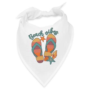 Strand-Vibes - Bandana - Weiß - Vorne