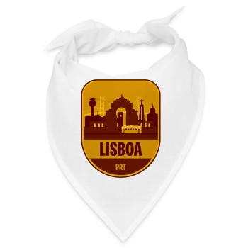 Lisboa Skyline Tram - Bandana - Weiß - Vorne