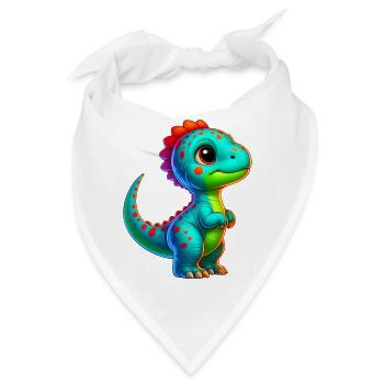 Dinosaurier - Bandana - Weiß - Vorne