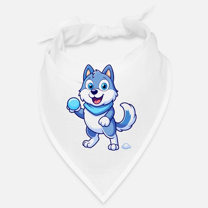 Confrontation de boules de neige : Délice de husky sibérien Bandana