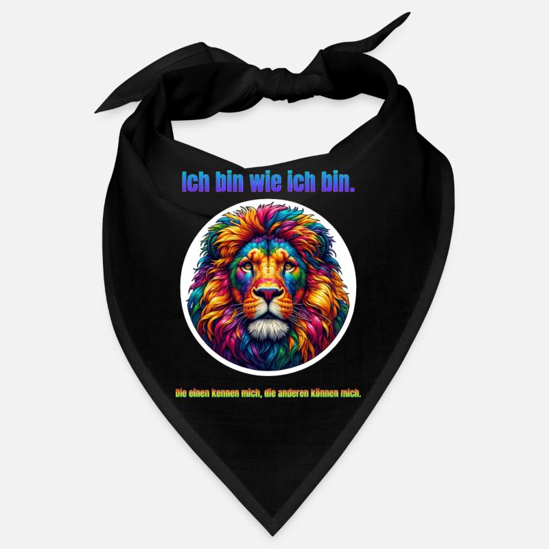 Lion psychedelic with saying Bandana