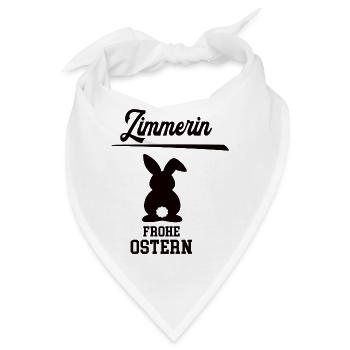 Zimmerin Ostern Geschenk Zimmerei Holzbau Chefin - Bandana - Weiß - Vorne