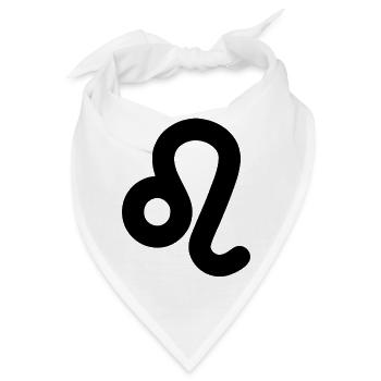 Sternzeichen Löwe - Bandana - Weiß - Vorne