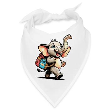 Tiny Trekker: Der lustige Elefant - Bandana - Weiß - Vorne