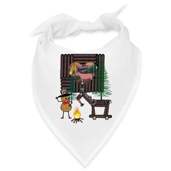 Wilder Westen Erdnuss Western Pferd Pferde - Bandana - Weiß - Vorne