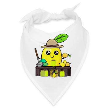 Zitronen Lemonen Saft Verkäufer Zitrone sauer - Bandana - Weiß - Vorne
