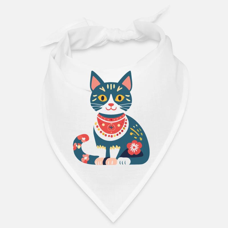 süße Folklore-Katze Bandana