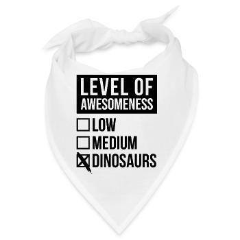 Dinosaurier, Dinosaurier, Dinosaurier - Bandana - Weiß - Vorne
