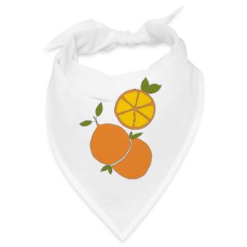 orangen - Bandana - Weiß - Vorne