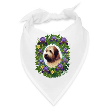 Briard Hunderasse - Bandana - Weiß - Vorne