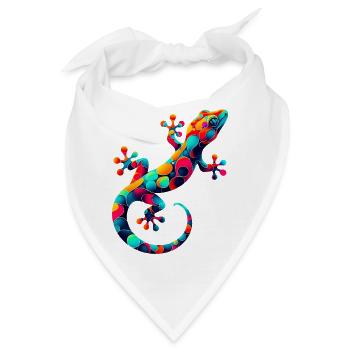 Gecko - Bandana - Weiß - Vorne