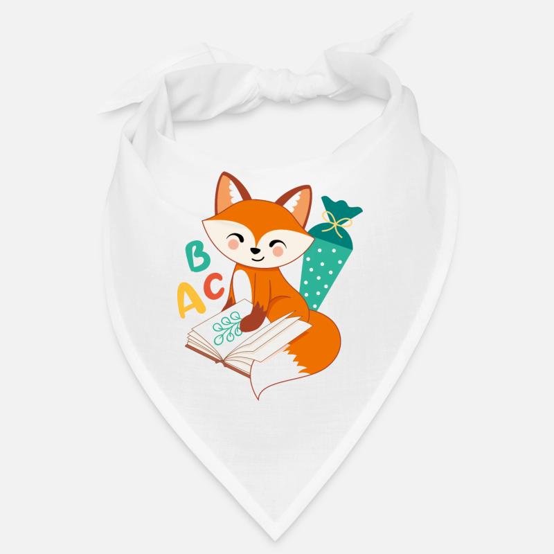 Fuchs mit Schultüte Einschulung Schulkind Bandana