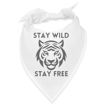 Bleib wild, bleib frei - Bandana - Weiß - Vorne