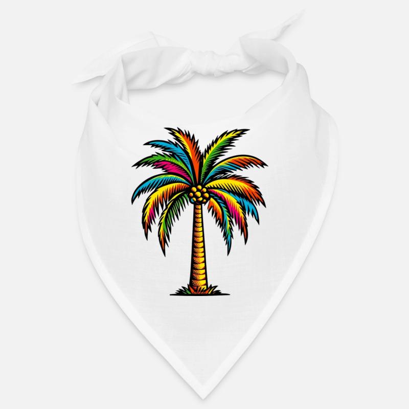 Palmier - Bandana - blanc