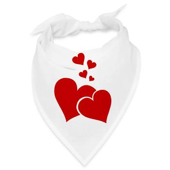 Hearts - Bandana - Weiß - Vorne