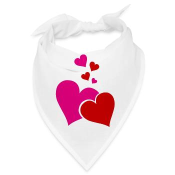 Hearts - Bandana - Weiß - Vorne