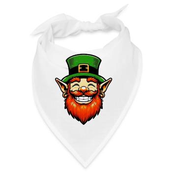 Irischer Kobold Irland - Bandana - Weiß - Vorne