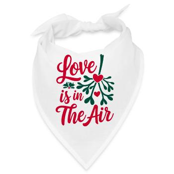 Love is in the Air - Mistelzweig - Bandana - Weiß - Vorne