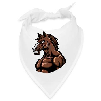 Pferd Stark - Bandana - Weiß - Vorne