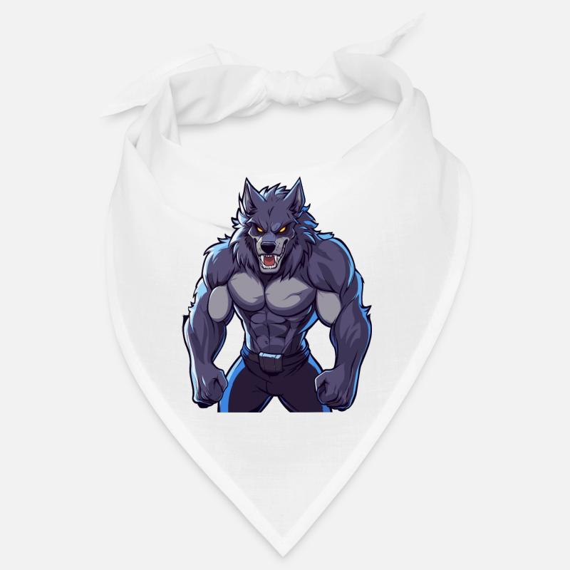 Wilde, muskulöse Werwolf-Illustrationskunst Bandana