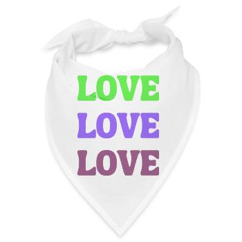 Love Love Love - Bandana - Weiß - Vorne