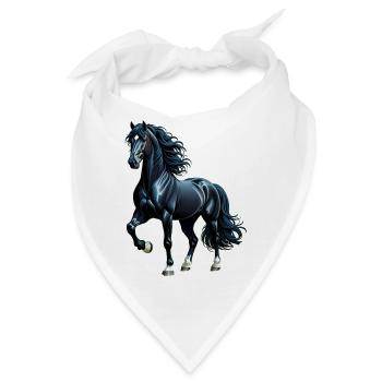 schwarze Schönheit - Bandana - Weiß - Vorne