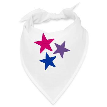 Sterne Bi Flagge Farben Subtiler Stolz - Bandana - Weiß - Vorne