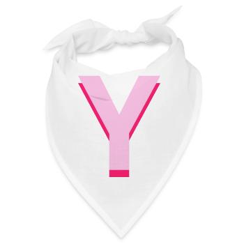 Pop und moderner rosa Buchstabe - Bandana - Weiß - Vorne