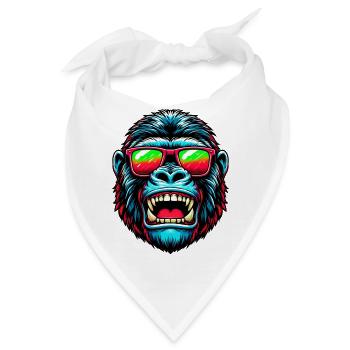 Gorillas mit Sonnenbrille - Bandana - Weiß - Vorne