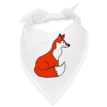 Fuchs Rotfuchs Wildes Tier Schlauer Wald Bewohner - Bandana - Weiß - Vorne