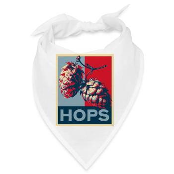 Bierhopfen Bier Brauen Craftbier Obama Hope Hopfen - Bandana - Weiß - Vorne