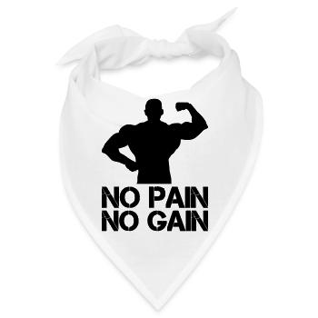 bodybuilder pain gain - Bandana - Weiß - Vorne