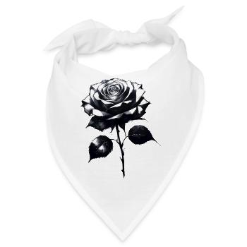 Rosenskizze - Bandana - Weiß - Vorne