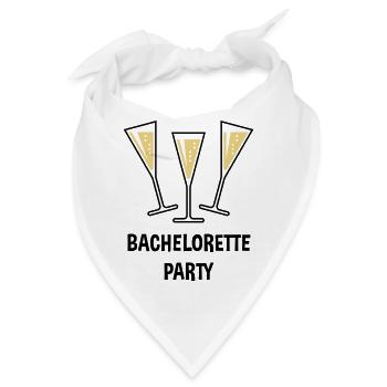 Bachelorette Party (Sektgläser Trichter Zu / 2C) - Bandana - Weiß - Vorne