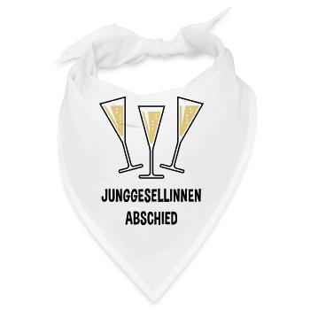 Junggesellinnenabschied Sektgläser Trichter Zu 2C - Bandana - Weiß - Vorne